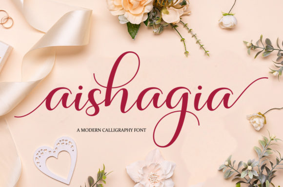 Aishagia: A Refined Script Font for Handmade Creations