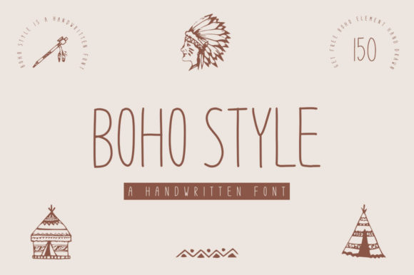 Boho Style: A Handwritten Font for Modern Web Design