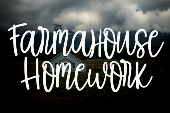 Farmahouse Homework Font for Editorial Design