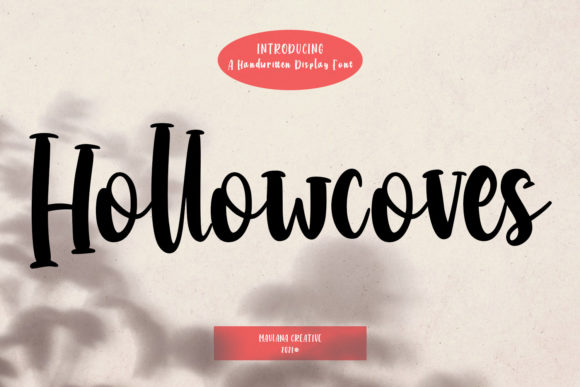 Hollowcoves Handwritten Display Font for Creative Makers