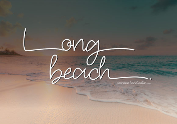 Long Beach Script Font for Handmade Creations