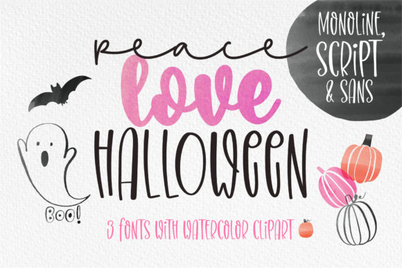 Peace Love Halloween Font for Editorial Design