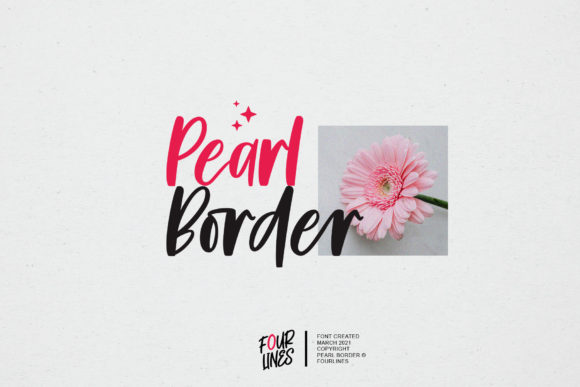 Pearl Border Font for Campaign Creatives