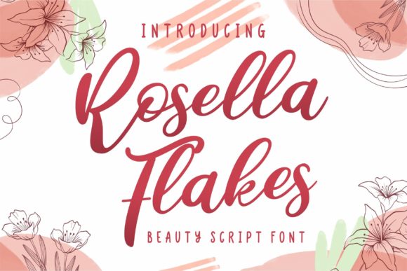 Rosella Flakes Font for Business Branding