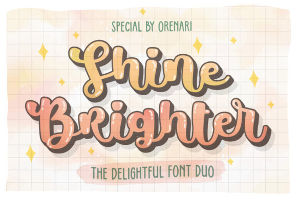 Shine Brighter Font for Handmade Projects