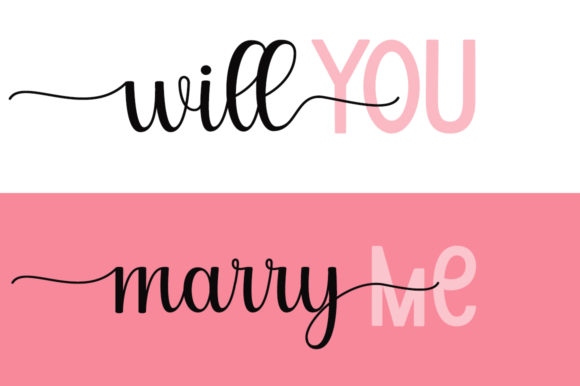 Will You Marry Me Font for Campaign Design