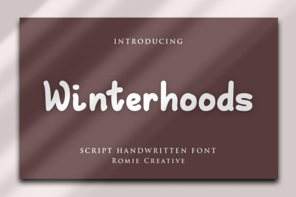 Winterhoods: A Handwritten Font for Editorial Design